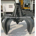 Hydraulic orange peel excavator bucket